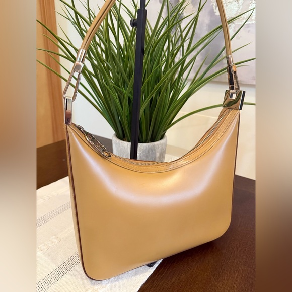 Gucci Vintage Tan Smooth Leather Hobo Shoulder Bag - Picture 2 of 8